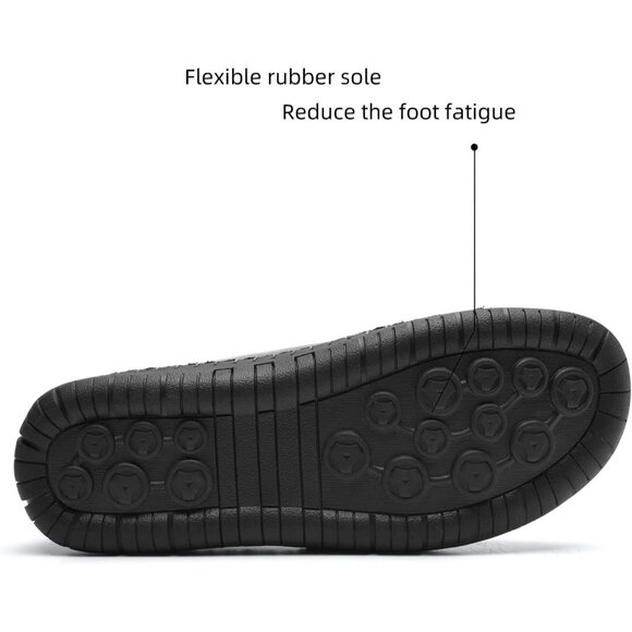 Alcubieree Men Grey Leather Casual Fashion Loafer Driving Rubber Sole Sneakers - Picture 5 of 8